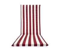Il Tuo Artigiano Design Cojín para tumbona de mar acolchado, 120 x 50 cm, fabricado en Italia, colchoneta para tumbona con respaldo alto (blanco y burdeos)