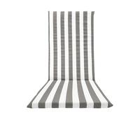 Il Tuo Artigiano Design Cojín para tumbona de mar acolchado, 120 x 50 cm, fabricado en Italia, colchoneta para tumbona con respaldo alto (blanco y gris)