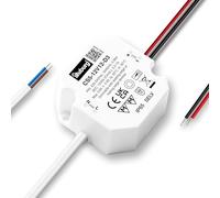 illuburg Transformador LED 12V Regulable TRIAC 2,4W - 12W Impermeable IP65 para Tira LED Alimentador Fuente de Alimentación