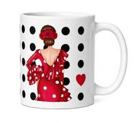 IllustrArte Taza Flamenca Macarena de Cerámica 350 ml