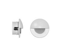 Ilo - Baliza LED empotrable de escalera Beneito & Faure - 2 W, luz cálida 3000 K, 120° - Aplique de pared circular blanco empotrable