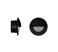 Ilo - Baliza LED empotrable de escalera Beneito & Faure - 2 W, luz cálida 3000 K, 120° - Aplique de pared circular negro
