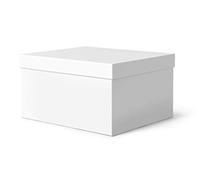 ilo - Cajas Almacenaje Decorativas con Tapa cm 45x40 H.25 - Contenedor para Ropa, Juguetes, Libros, Oficina - Recubrimiento Soft Touch Blanco, Agradable al Tacto - Reciclable y Fabricado en Italia