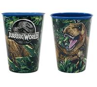 ILS I LOVE SHOPPING Juego de 2 vasos para niños, 260 ml, de plástico, sin BPA, regalo para niños (Jurassic World Dinosaurios)
