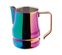 ILSA Leche Evolution para Cappuccino y Latte Art, acero inoxidable 18/10, color arcoíris, tazas 6, capacidad 50 cl