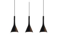 Iluminación colgante breve moderna Gris blanco y negro con sombra Iluminación colgante Cadena de lámpara de metal Iluminación de techo ajustable Mesita de noche Habitación Bar Mostrador Linterna