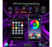 Iluminación interior para automóviles de marca blanca® - Tiras LED para automóviles - 6 metros - Con control mediante aplicación - RGB