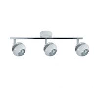 iluminacion moderna para baño regleta beethoven 3 focos blanco/plata