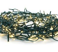 Iluminación navideña ACA, 1000 LEDs, distancia entre LEDs de 5 cm, luz blanca cálida, incluye fuente de alimentación + 8 funciones, grado de protección IP44, cable verde de 50 metros, referencia X0810