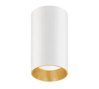 Maclean MCE458 W/G Luminaria halogena montaje en superficie/tubo, spot, redondo, aluminio, GU10, 55x100mm, blanco/oro