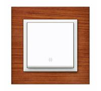 ILUMINASHOP ® Mecanismo pared Empotrable con Marco, 100-250V AC, Mecanismo Eléctrico 85x85mm, Fácil Instalación, Fácil de Limpiar (Interruptor Empotrable Simple Cruzamiento, Blanco Avellana)