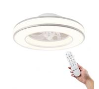 IluminaShop - Ventilador Techo con Luz LED Venzi, Motor DC Silencioso, Luz Regulable 3000K-6000K, 6 Velocidades, Mando a Distancia, Temporizador, Aspas Retráctiles y Función Invierno/Verano