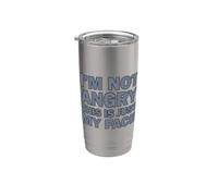 I'm Not Angry This Is Just My Face Vaso térmico de acero inoxidable de doble pared