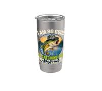 I'm So Good At Catching Fish that The Fish Tell Stories Vaso térmico de acero inoxidable de doble pared