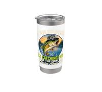 I'm So Good At Catching Fish that The Fish Tell Stories Vaso térmico de acero inoxidable de doble pared