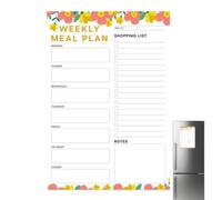 Imán de lista de compras para, planificador de comidas semanal Bloc de