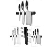 Iman para colgar utensilios . Soporte Magnético para Cuchillos Blackstone 28cm, Barra Imán en Acero Inoxidable Negro, Organizador de Cocina Multifunción para Utensilios y Herramientas