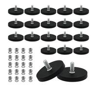Imanes de neodimio engomados, 20 unidades, con rosca de 43 mm de diámetro, con rosca exterior M6, 8,5 kg, fuerza de sujeción, sistema magnético, base de montaje para tiras de luz, vehículos y lámparas