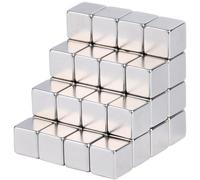 Imanes de neodimio rectangulares Ibenzoa®, juego de 40 unidades – 8 x 8 x 8 mm, revestimiento de NiCuNi, gran poder de adhesión para pizarras magnéticas, refrigeradores y pizarras blancas, autoadhesiv