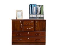 IMEITE Archivos Verticales Cajón archivador de Oficina Madera Maciza con Cerradura, gabinete Almacenamiento for el hogar, Puede Colocar Impresora Taquillas de Oficina(C:70 * 37 * 50cm)