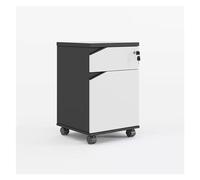 IMEITE Gabinete de almacenamiento para oficina debajo del escritorio, cajón de almacenamiento de madera maciza, pequeño archivador rodante, soporte para impresora comercial, tamaño vertical: 15