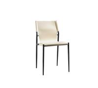 IMEITE Reunión Silla de Comedor apilable Minimalista Italiana, Moderna y Sencilla, Cuero Tipo sillín, for Restaurante, Sala Estudio, Silla negociación Silla de Dormitorio
