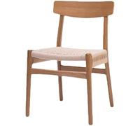 IMEITE Reunión Silla de Comedor Italiana Minimalista con Tejido Cuerda, Roble Blanco, Moderna Silla reclinable, sillas Hotel for el hogar Silla de Dormitorio