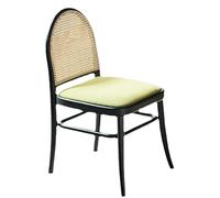 IMEITE Reunión Silla de Comedor Mimbre escandinava, Muebles cafetería, Respaldo, sillas Retro for el hogar Silla de Dormitorio