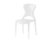 IMEITE Reunión Silla de Comedor nórdica Transparente con Respaldo plástico Creativo, apilable, for cafetería Silla de Dormitorio