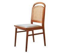 IMEITE Reunión Silla de ratán escandinava for balcón, Restaurante, Comedor, hogar, Respaldo Retro Simple, Silla Individual, Ocio Silla de Dormitorio
