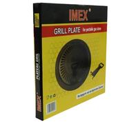 IMEX - Accesorio de 3 piezas para cocinas de gas portátiles, placa de parrilla para barbacoa de Ø32 cm para cocinas de gas, superficie de parrilla antiadherente para camping