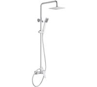 Imex Art BDAR025/BL columna de ducha con grifería de latón blanco mate elegante y moderna