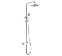 IMEX Barra de ducha termostática Art BTAR025 acero inoxidable acabado cromado Plateado / Latón