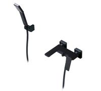 Grifo monomando para bañera o ducha empotrable con un acabado negro mate Fiyi de Imex