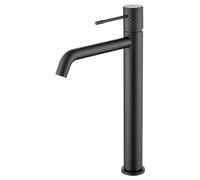Grifo monomando con caño alto para lavabo hecho de latón con acabado negro mate Genova de Imex