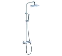 IMEX Columna de ducha Moscú BDK034 – Acero inoxidable S316 extensible 88–125 cm Gris