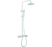 IMEX BDR031/BL DINAMARCA Grifo Monomando Conjunto de Ducha Telescópico Blanco Mate