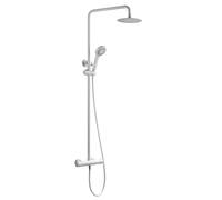 Conjunto de ducha con grifo termostático de diseño moderno con un acabado blanco mate Kent de Imex - Blanco / Latón / Imex
