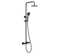 Barra de ducha termostática hecha de acero inoxidable con acabado negro mate Eco-kent de Imex