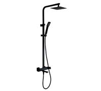 IMEX - Columna de bañera, Conjunto Monomando Baño-Ducha - Sistema De Ducha con Caño para Bañera - SERIE FIYI Negro Mate- BDF016-B/NG
