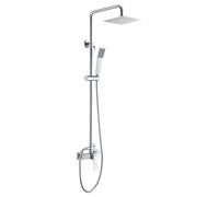 IMEX - Conjunto barra de ducha monomando grifería de baño serie ART - Cromado - BDAR025