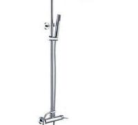 IMEX - Conjunto de ducha con barra extensible, Columna de ducha monomando con rociador redondo - grifería de baño Serie MILAN BDM002