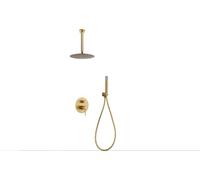 IMEX - Conjunto de ducha termostática empotrado Techo - Kit Termostático Ducha Empotrado 2-Vías - SERIE LINE TOP Oro Cepillado - GTQ038/OC