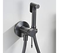 IMEX - Ducha Bidet Agua Fría y Caliente Color Negro | Grifo Bidet Empotrado para WC Black Gun Metal | Ducha Higiénica Monomando para Inodoro | Grifería Sustituto de Bidé | Serie Bless