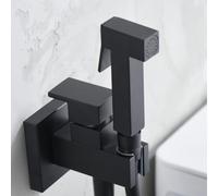 IMEX - Ducha Bidet Agua Fría y Caliente Color Negro Mate | Grifo Bidet Empotrado para WC | Ducha Higiénica Monomando para Inodoro | Grifería Sustituto de Bidé | Serie Irlanda