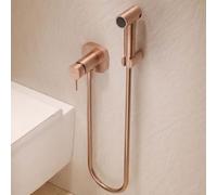 IMEX - Ducha Bidet Agua Fría y Caliente Color Oro Rosa Cepillado | Grifo Bidet Empotrado para WC | Ducha Higiénica Monomando para Inodoro | Grifería Sustituto de Bidé | Serie Firenze