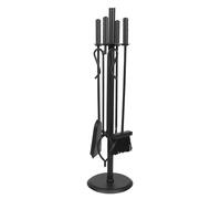 IMEX EL ZORRO 12011-N - JUEGO CHIMENEA REDONDO 4 PIEZAS (NEGRO)