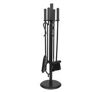 Imex El Zorro 12011-N - Pack de 4 piezas para chimenea redonda, color negro