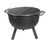 IMEX EL ZORRO 71426.0 Barbacoa Sobremesa Redonda con Parrilla Cincada, Negro, 30 x 28 x 40 cm