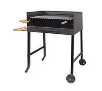 Imex El Zorro 71520 - Barbacoa con ruedas y parrilla inox, 50 x 40 x 100 cm, color negro
